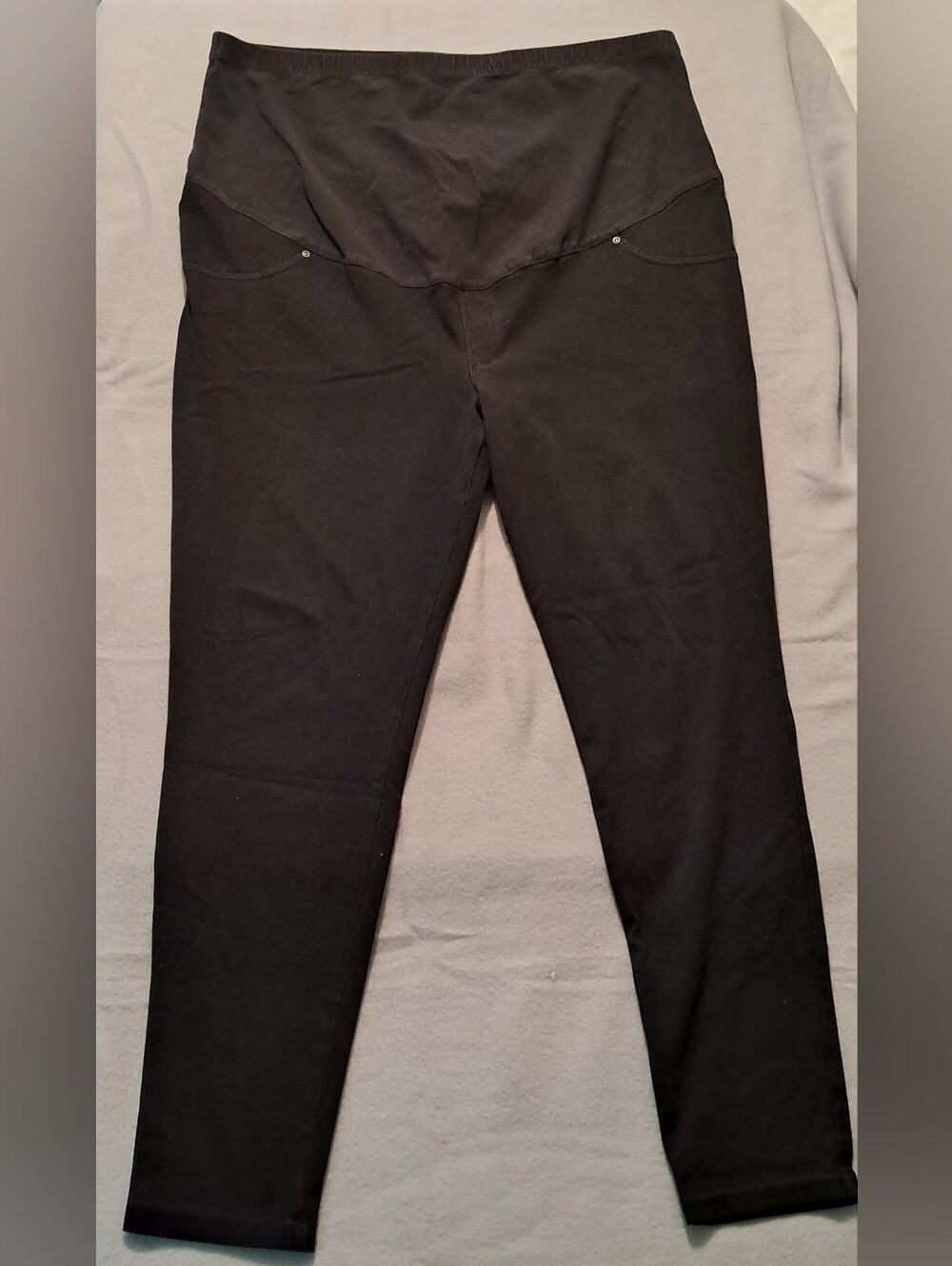 Time and Tru Black Maternity-Style Kids Leggings